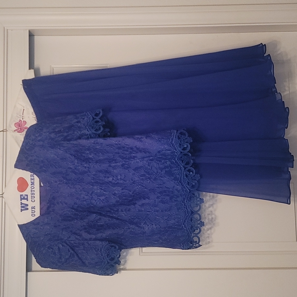 Cachet by Bari Protas 2 piece formal tea length dress